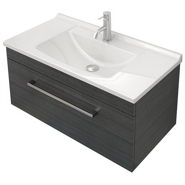 Classic 750 Series Wall Hung Vanity Woodgrain 1 Drawer Classic 750 Series Wall Hung Vanity Woodgrain 1 Drawer