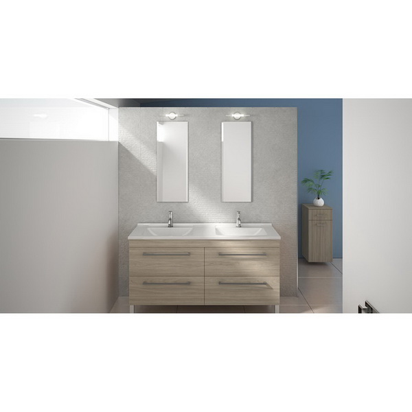 Classic 1500 Series Double Wall Hung Vanity Woodgrain 4 Drawer Classic 1500 Series Double Wall Hung Vanity Woodgrain 4 Drawer