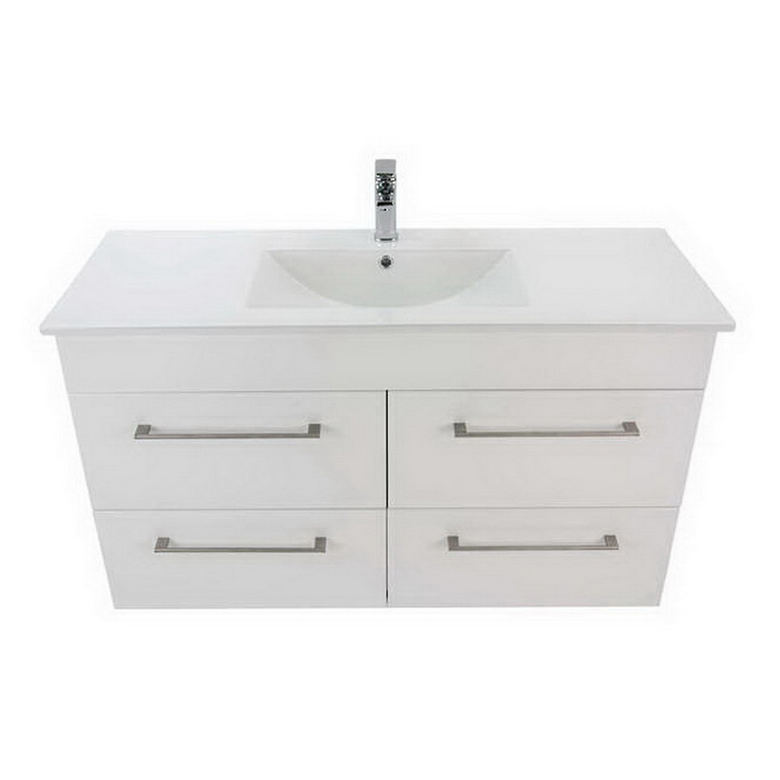 Montana Citi 4 Drawer Wall-Hung Vanity 1200mm Gloss White Montana Citi 4 Drawer Wall-Hung Vanity 1200mm Gloss White