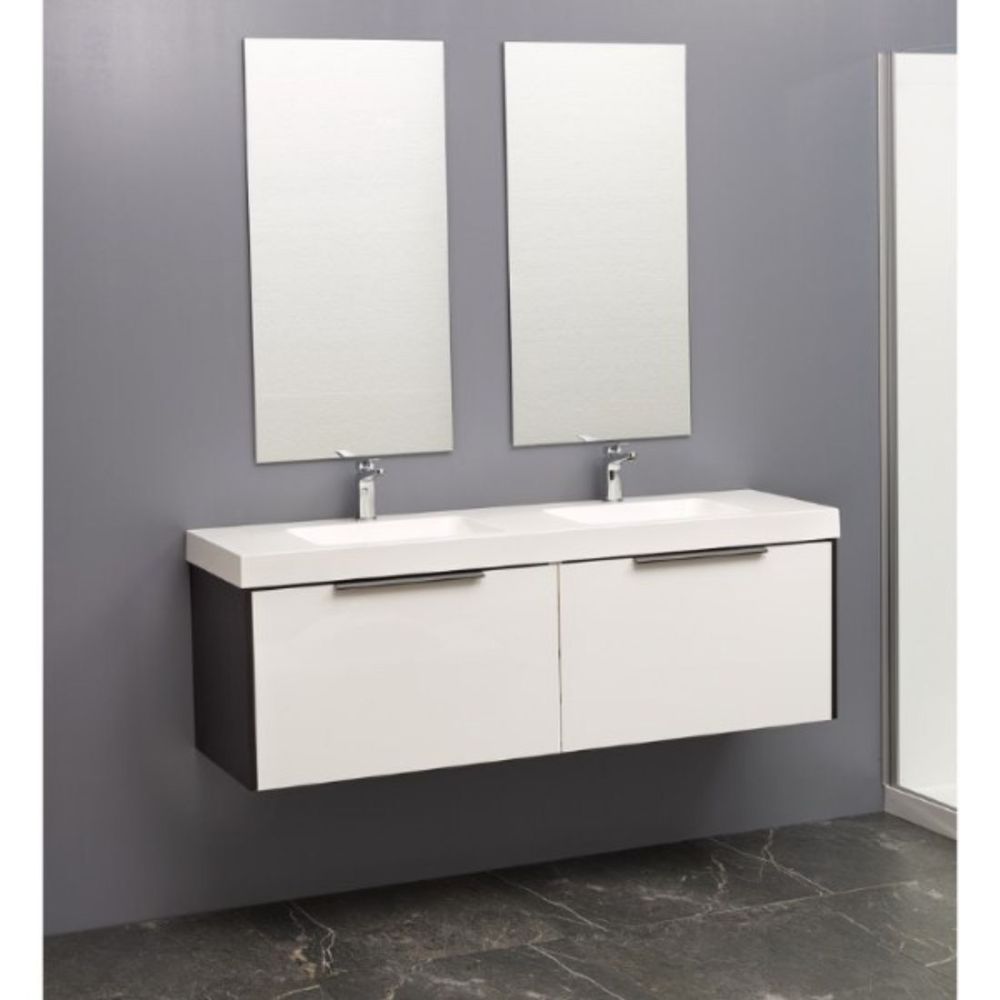 Nikau 1500mm Single Drawer Wall Hung Vanity in Ultra Gloss and Charred Oak Nikau 1500mm Single Drawer Wall Hung Vanity in Ultra Gloss and Charred Oak