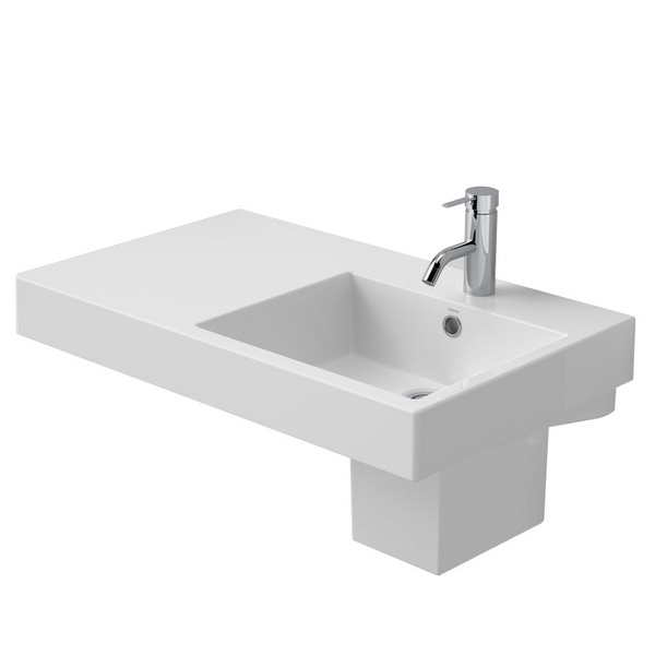 Liano Nexus 750 Rectangular Left Hand Shelf Wall Basin White 5.5L 173 x 450 x 750mm Liano Nexus 750 Rectangular Left Hand Shelf Wall Basin White 5.5L 173 x 450 x 750mm
