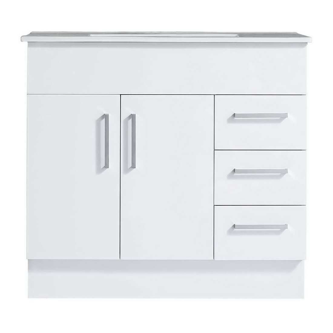 Projex 900 Floor Standing Vanity White Gloss 3 Drawer 2 Door Projex 900 Floor Standing Vanity White Gloss 3 Drawer 2 Door