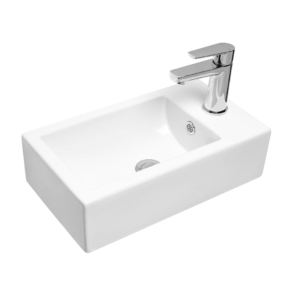 Boston Left Hand Wall Basin 124 x 463 x 260mm Boston Left Hand Wall Basin 124 x 463 x 260mm