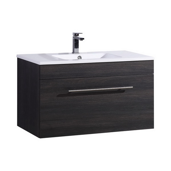 Brighton Wall Hung Vanity 1 Drawer 900mm Black Walnut 720325