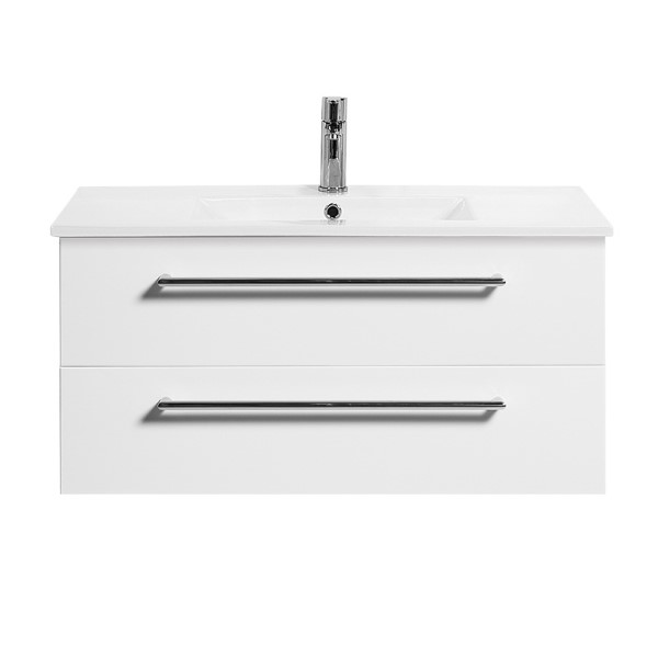 Boston 900mm 2 Drawer Wall Hung Vanity White Boston 900mm 2 Drawer Wall Hung Vanity White