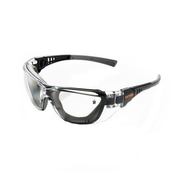 Falcon Safety Glass Black Frame Clear Lens Falcon Safety Glass Black Frame Clear Lens