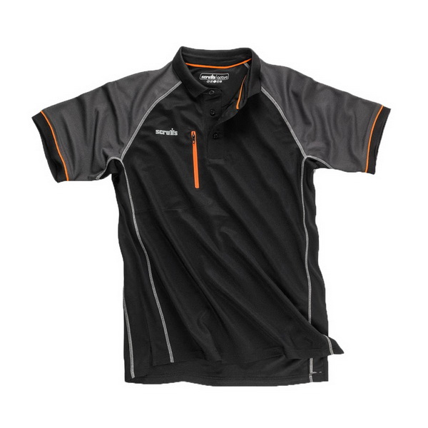 Trade Active Polo Shirt Large Black T54436 Trade Active Polo Shirt Large Black T54436