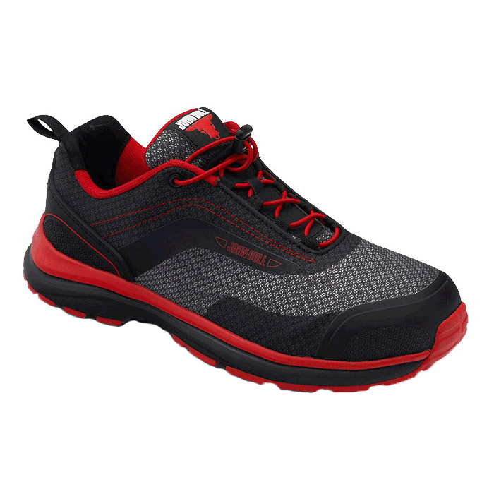 Leopard Lace Up Safety Jogger Black/Red Size 9 Leopard Lace Up Safety Jogger Black/Red Size 9