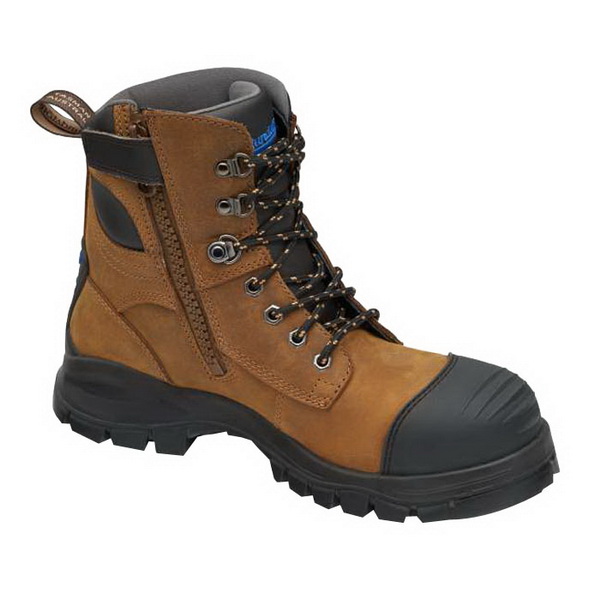 Crazy Horse 983 Zip Side Safety Boot Brown Size 15 | PlaceMakers NZ