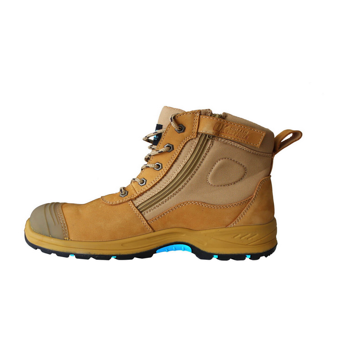 Pro Nubuck Zip Workboot Wheat Size 9 OX-P483309 Pro Nubuck Zip Workboot Wheat Size 9 OX-P483309
