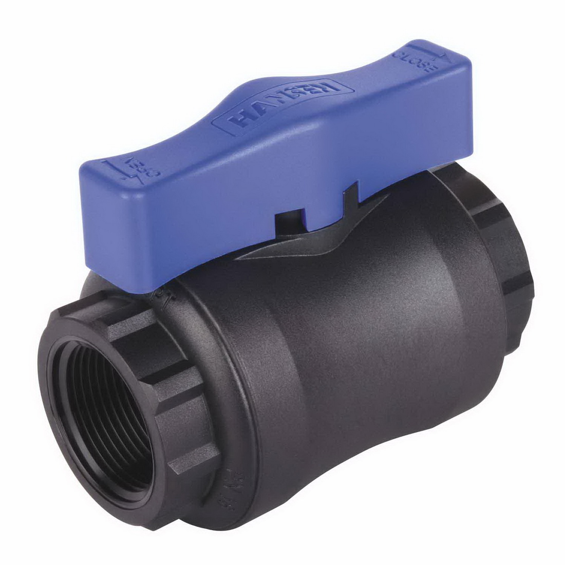 HBV Series Full Flow Compact Ball Valve 20mm F BSPT Glass Fibre Reinforced Nylon Black/Blue HBV Series Full Flow Compact Ball Valve 20mm F BSPT Glass Fibre Reinforced Nylon Black/Blue