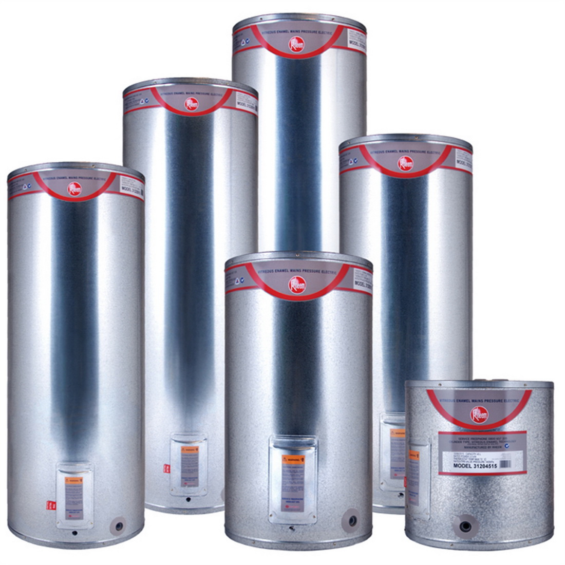 Mains Pressure Vitreous Enamel Electric Hot Water Cylinder 300L 580 x 1819mm 3kW 31230015