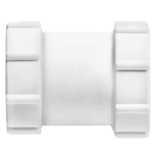 Compression Coupling 40 x 40mm Compression x Compression Polypropylene White C40WH Compression Coupling 40 x 40mm Compression x Compression Polypropylene White C40WH