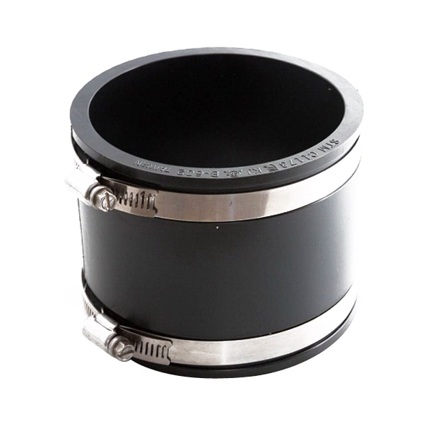 Plumb-Qwik Straight Coupling 110mm Clamp-On PVC Elastomer Black D156-44 Plumb-Qwik Straight Coupling 110mm Clamp-On PVC Elastomer Black D156-44