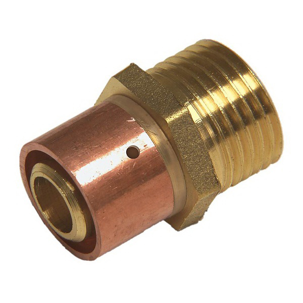 SecuraGold Adaptor 15mm x 1/2 Inch Crimp x Male BSPT SecuraGold Adaptor 15mm x 1/2 Inch Crimp x Male BSPT