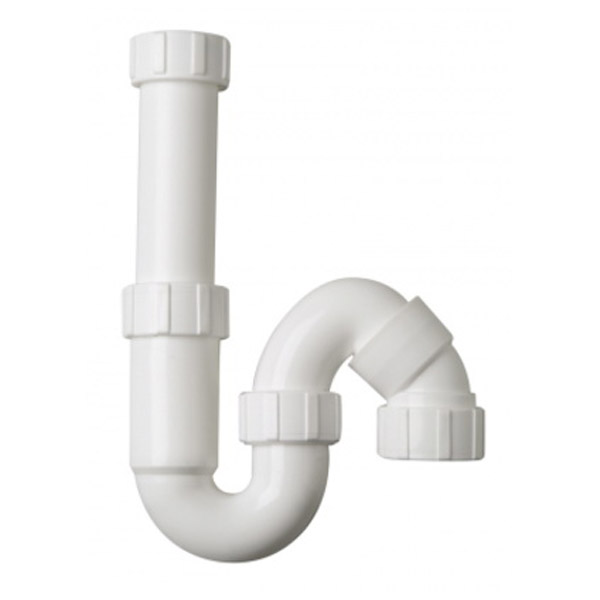 Aqualine Combination Telescopic Space S&P Trap 32mm Polypropylene White SP32T Aqualine Combination Telescopic Space S&P Trap 32mm Polypropylene White SP32T