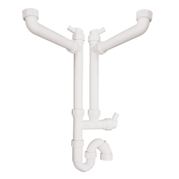 Aqualine Double Bowl Trap D40BTW Aqualine Double Bowl Trap D40BTW