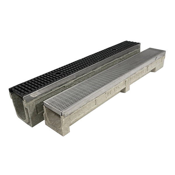 PC GS Edge Channel Grate 1008 x 130 x 125mm Cast Iron Grate Polymer Concrete Black Painted PC GS Edge Channel Grate 1008 x 130 x 125mm Cast Iron Grate Polymer Concrete Black Painted