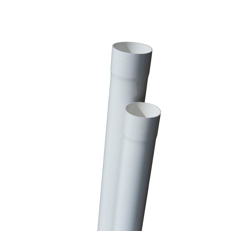 Round Rainwater Downpipe 80mm x 3m SOE PVCU White RP80.3SOE