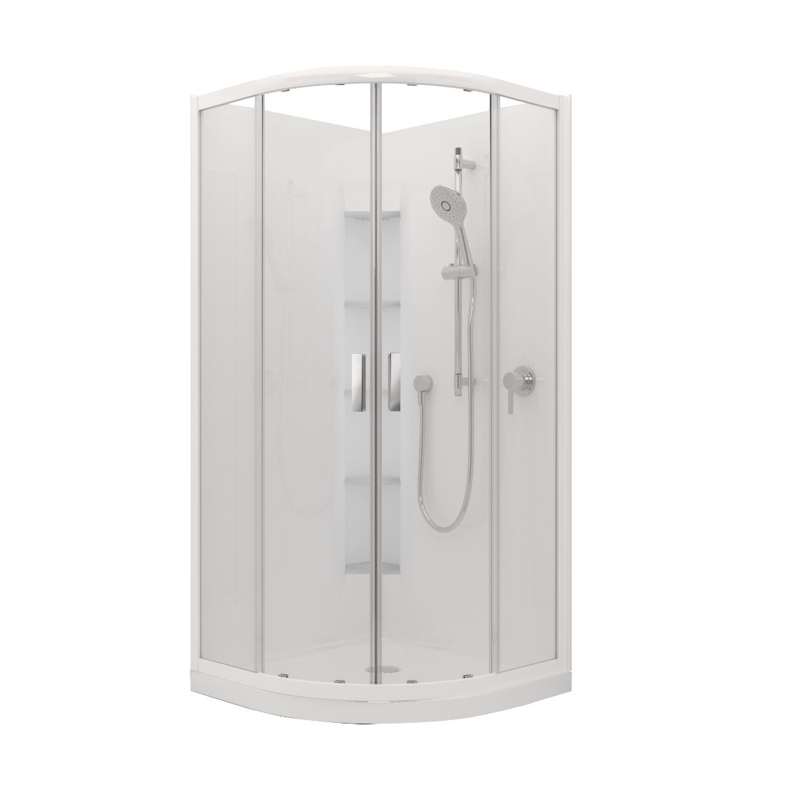 Valencia Elite Sliding Door Shower Round Corner 900 x 900mm Corner ...