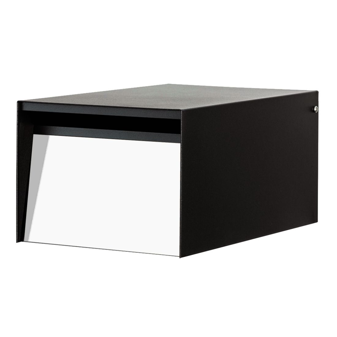 Urban Letterbox Back Open Black/White PlaceMakers NZ