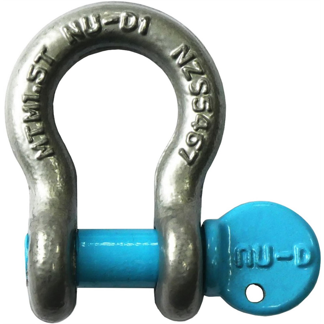 Bow Shackle Easy Open Key Galvanised Powder Coated 8mm 1500kg Bow Shackle Easy Open Key Galvanised Powder Coated 8mm 1500kg