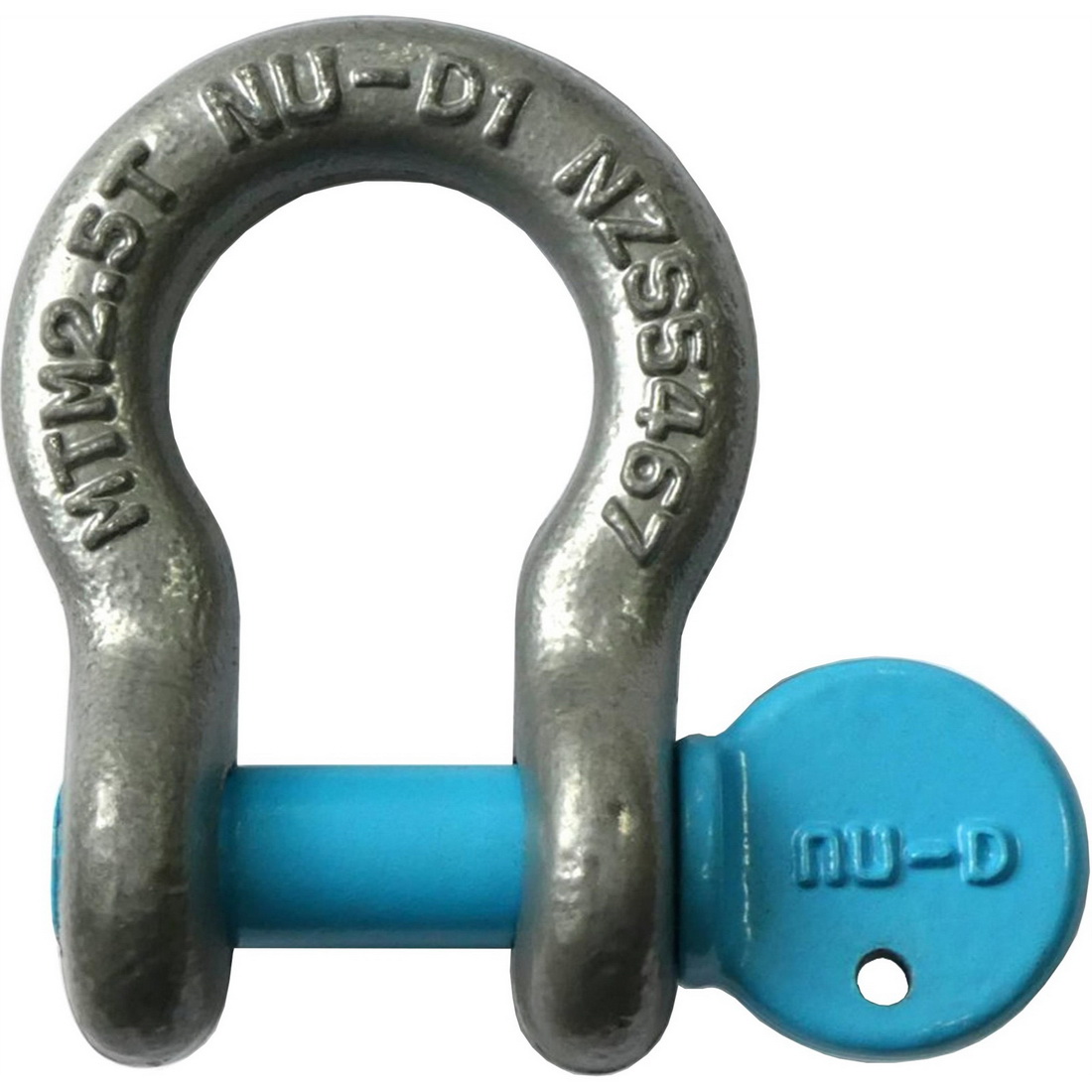 Bow Shackle Easy Open Key Galvanised Powder Coated 10mm 2500kg Bow Shackle Easy Open Key Galvanised Powder Coated 10mm 2500kg