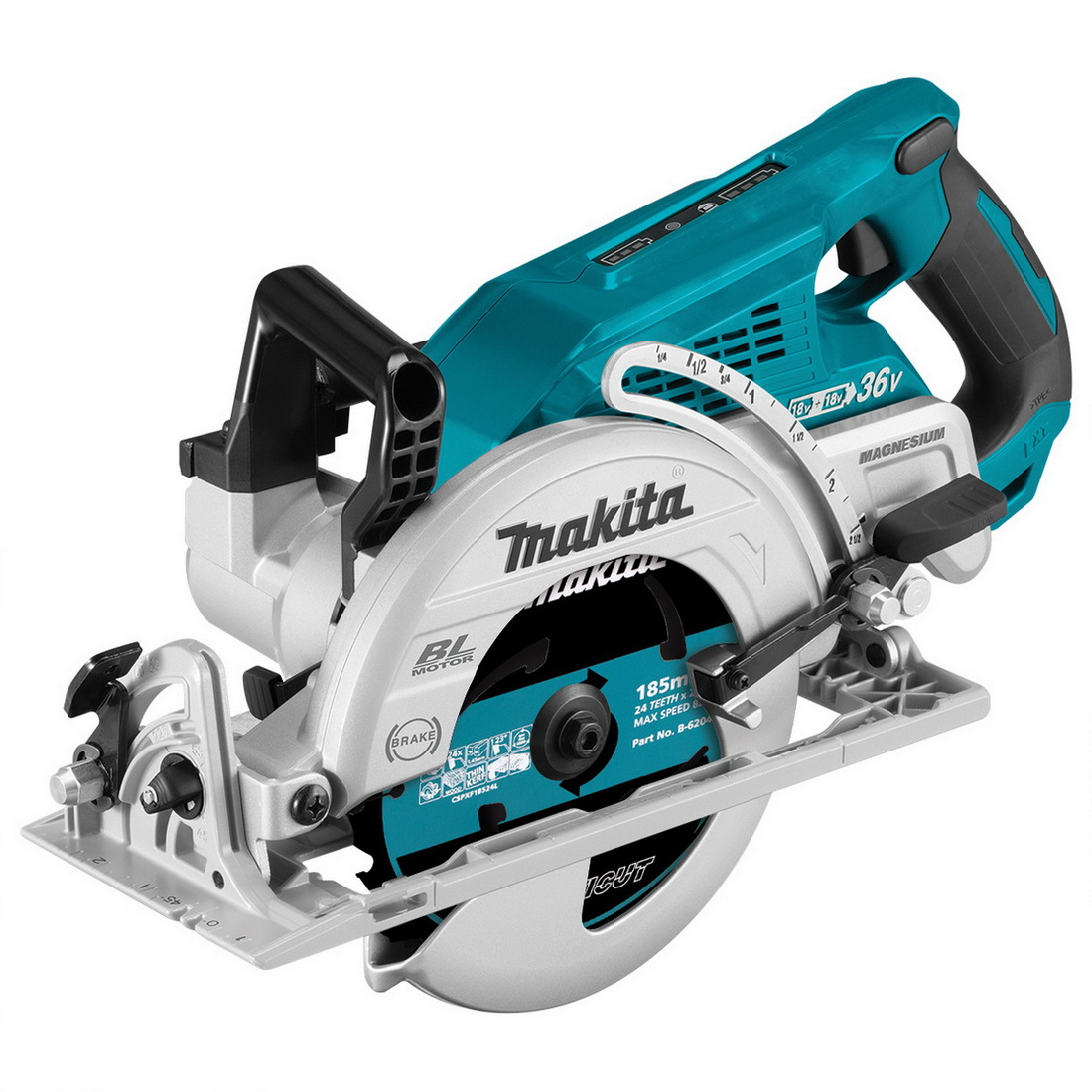 2X18V 185mm Li-Ion Brushless Rear Handle Circular Saw Skin 2X18V 185mm Li-Ion Brushless Rear Handle Circular Saw Skin