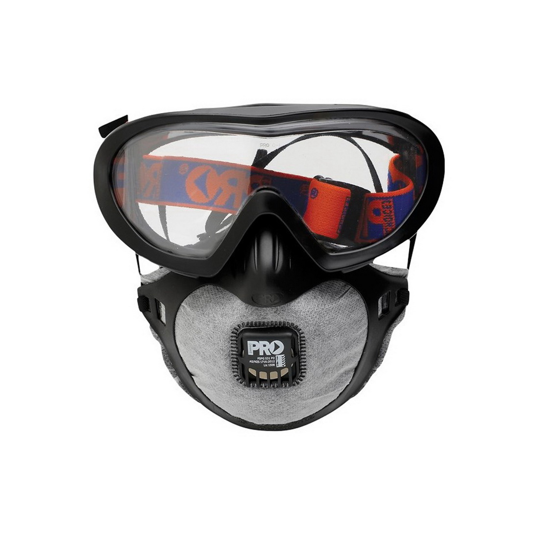 Filterspec Respiratory Protection Goggle/Mask Combo P2 Class With Valve and Carbon Filter FSPG Filterspec Respiratory Protection Goggle/Mask Combo P2 Class With Valve and Carbon Filter FSPG