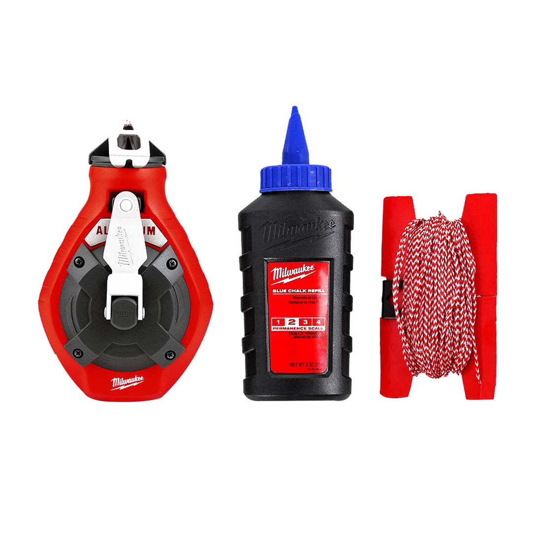 Bold Line Chalk Reel Kit with Blue Chalk 30m Chalk Lines/Refills