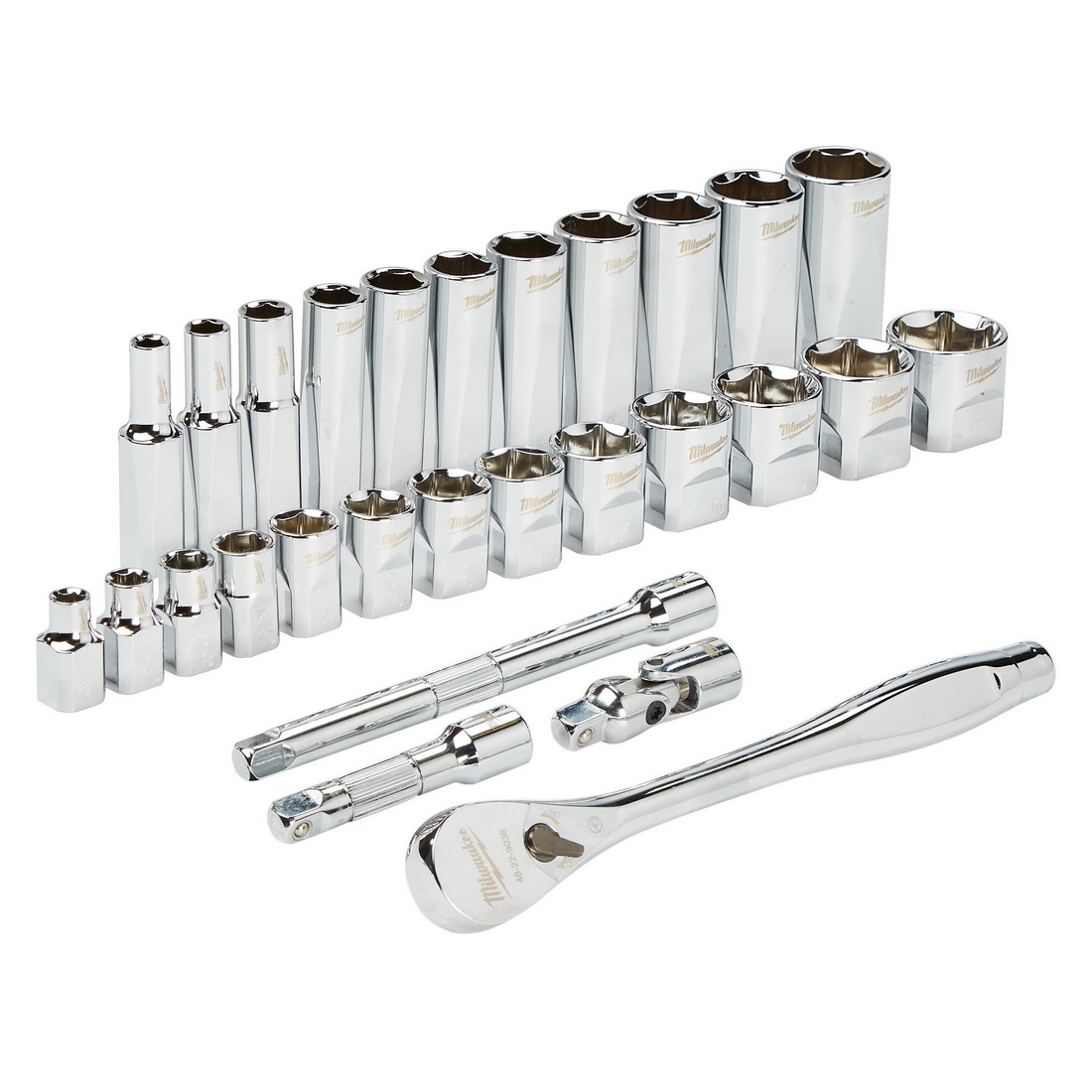 Ratchet And Socket Set 3/8 Inch Drive 28 Piece - SAE 48229408 Ratchet And Socket Set 3/8 Inch Drive 28 Piece - SAE 48229408
