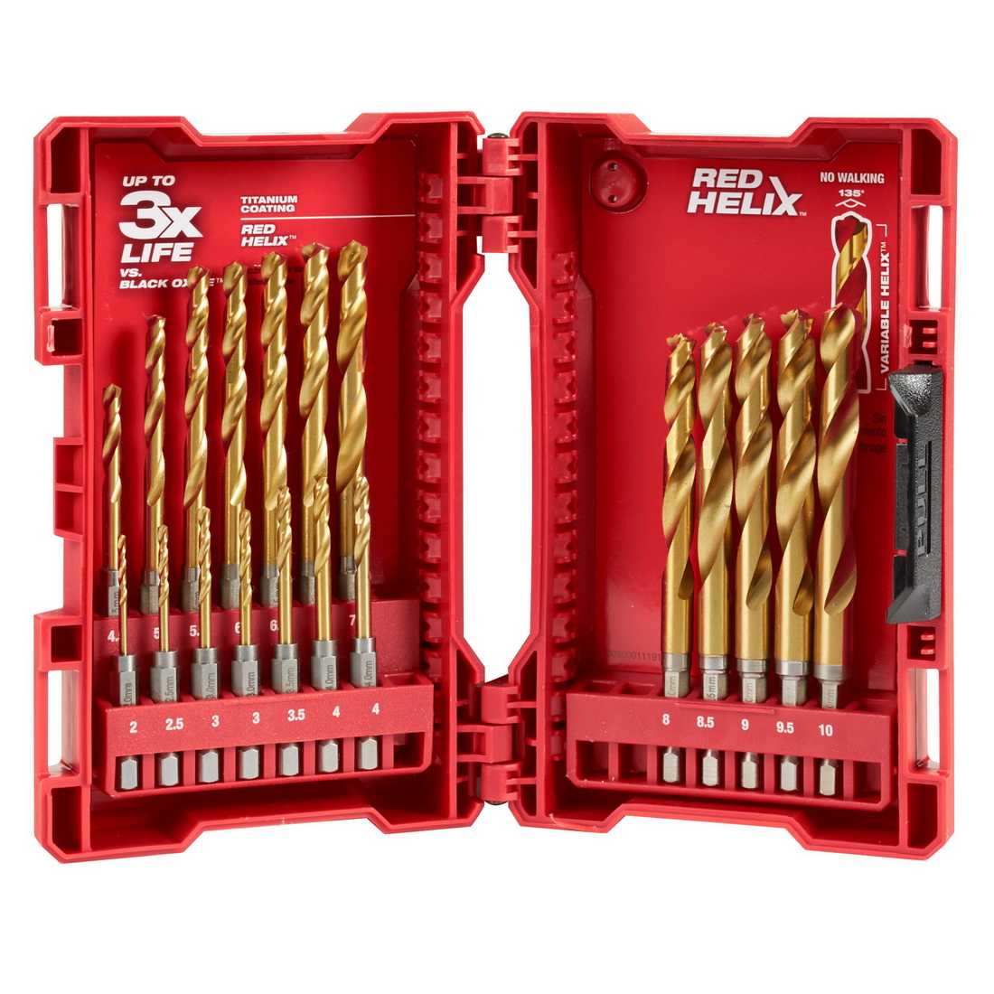 SHOCKWAVE Red Helix Titanium Drill Bit Kit 19 Piece Kit SHOCKWAVE Red Helix Titanium Drill Bit Kit 19 Piece Kit
