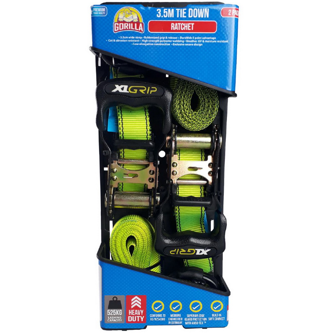 Ratchet Tie Down 3.5m 2 Pack Ratchet Tie Down 3.5m 2 Pack
