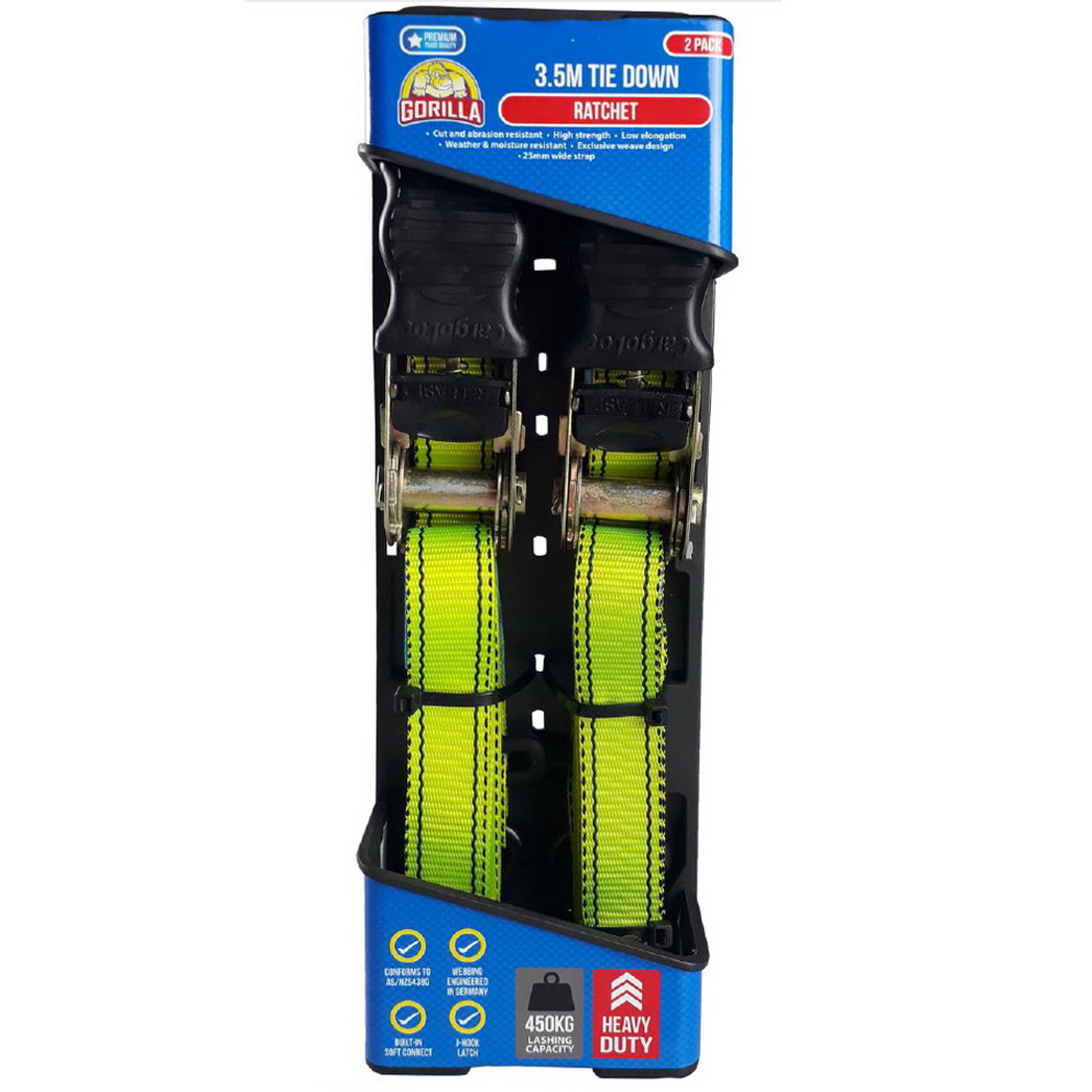 Ratchet Tie Down 25mm x 3.5m 2 Pack Ratchet Tie Down 25mm x 3.5m 2 Pack