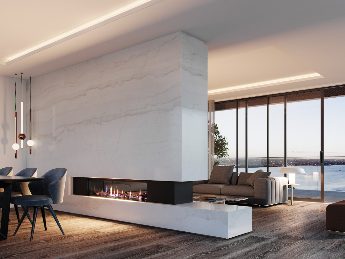 Linear 1500-D Double Sided LPG Gas Fire Linear 1500-D Double Sided LPG Gas Fire