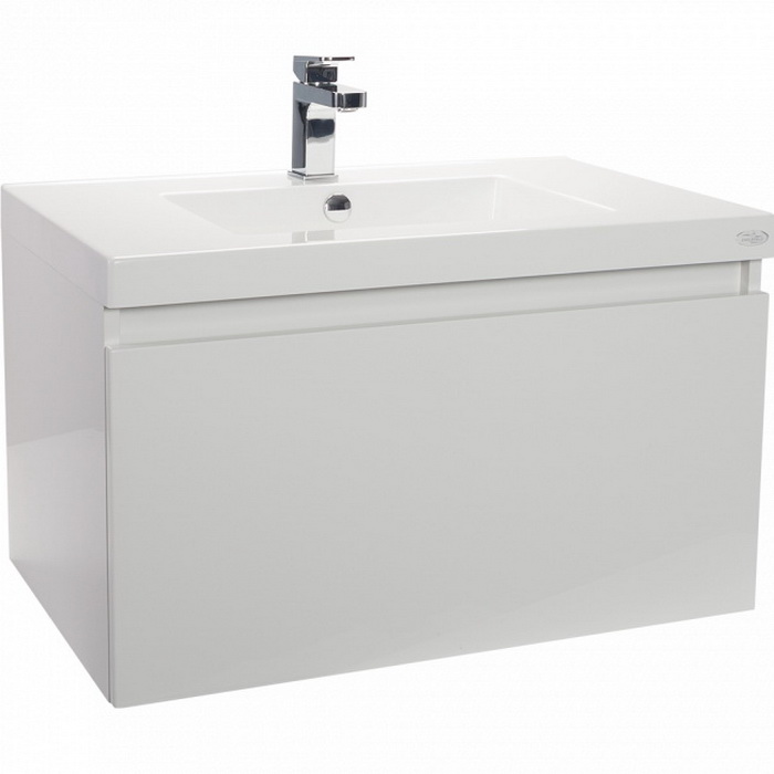 Valencia Vanity 750 Single Bowl 1 Drawer W/H White 30026A-0 Valencia Vanity 750 Single Bowl 1 Drawer W/H White 30026A-0
