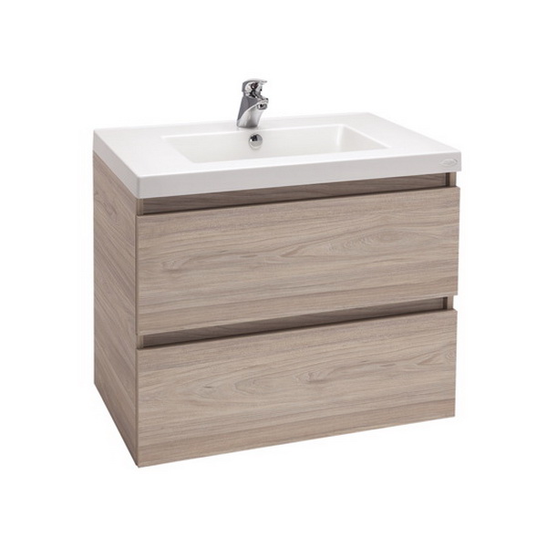 Valencia Vanity 750 Single Bowl 2 Drawer W/H Salty Elm 30028A-LW Valencia Vanity 750 Single Bowl 2 Drawer W/H Salty Elm 30028A-LW