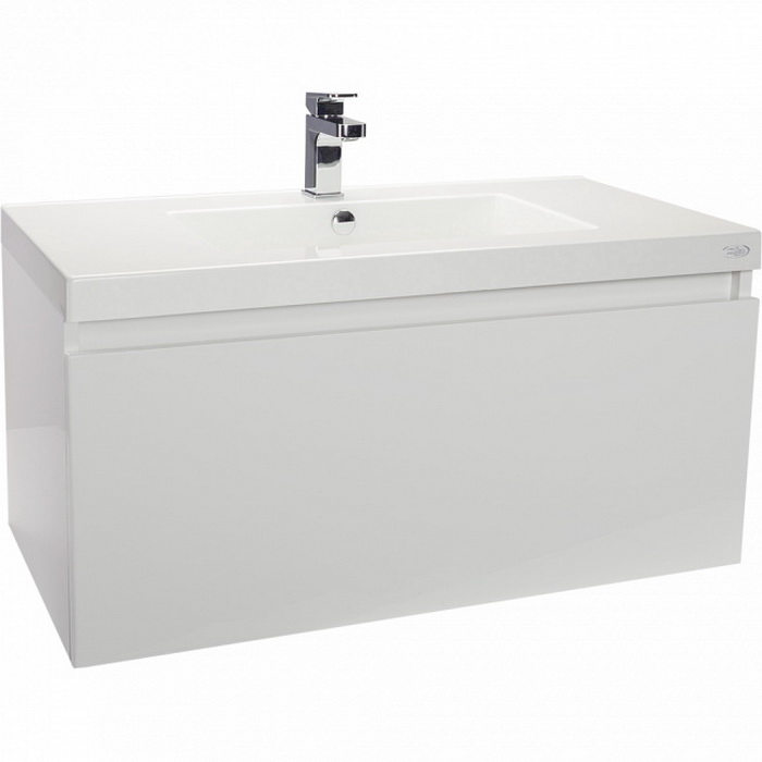 Valencia Vanity 900 Single Bowl 1 Drawer W/H White 30027A-0 Valencia Vanity 900 Single Bowl 1 Drawer W/H White 30027A-0