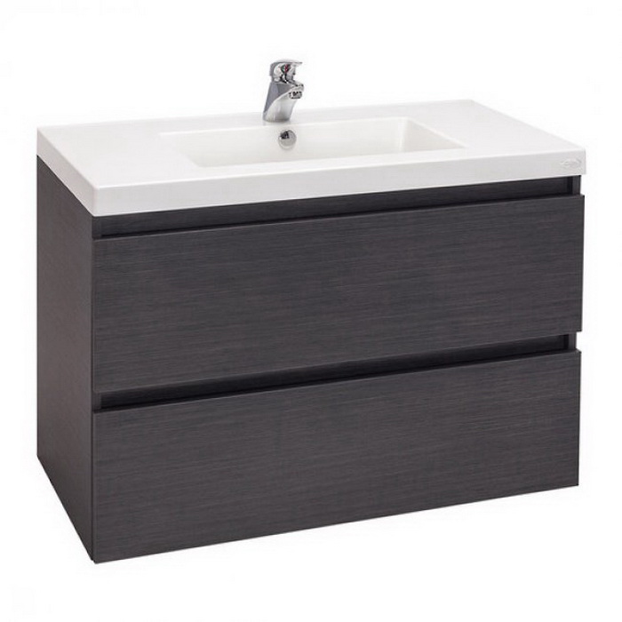 Valencia Vanity 900 Single Bowl 2 Drawer W/H Scorched Oak 30030A-DW Valencia Vanity 900 Single Bowl 2 Drawer W/H Scorched Oak 30030A-DW