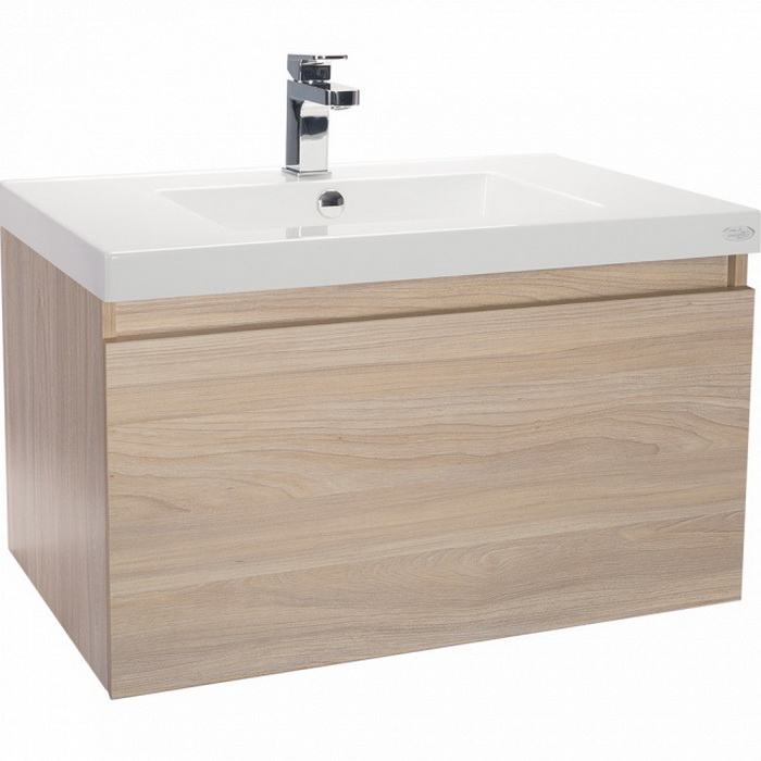 Valencia Vanity 750 Single Bowl 1 Drawer W/H Salty Elm 30026A-LW Valencia Vanity 750 Single Bowl 1 Drawer W/H Salty Elm 30026A-LW