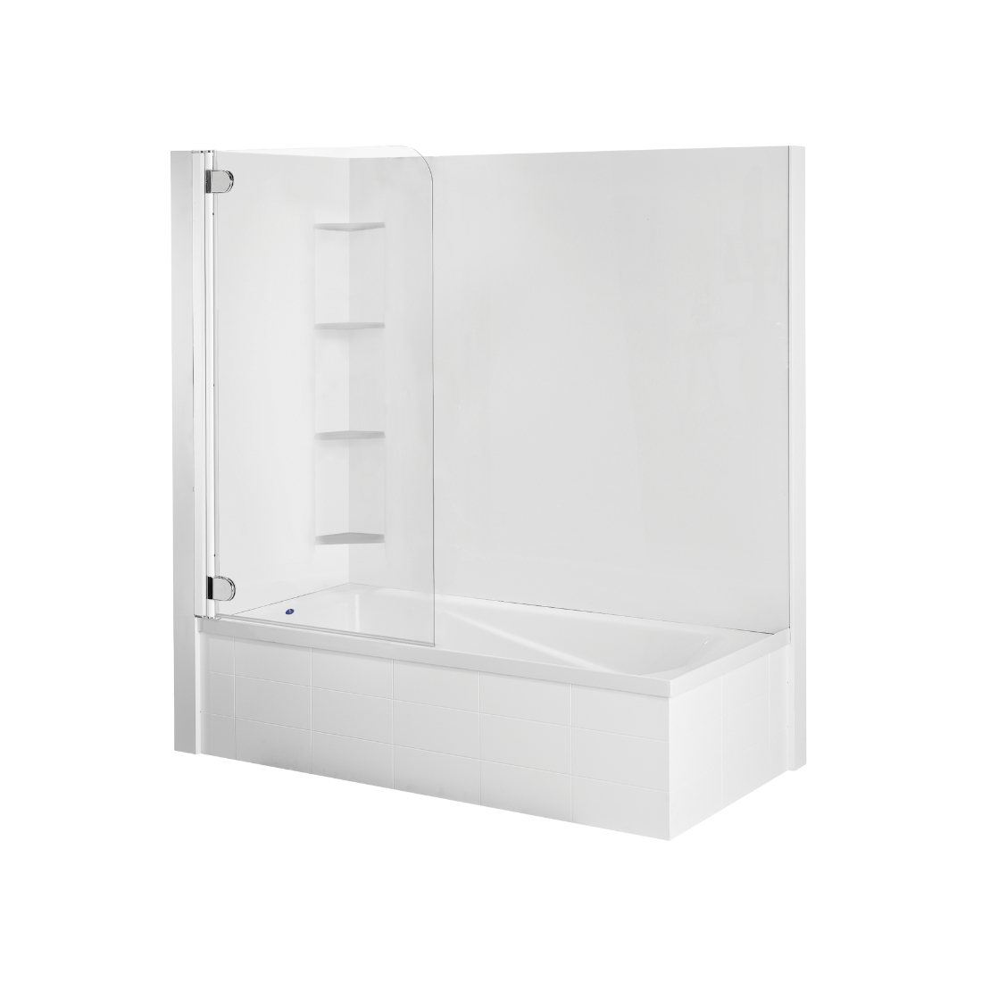 Duo II 1670 Bath Screen 1000 Corner Contour Wall 23816A-0 Duo II 1670 Bath Screen 1000 Corner Contour Wall 23816A-0