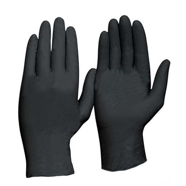 Disposable Gloves Nitrile Powder Free Heavy Duty Black Small MDNPFHDS Disposable Gloves Nitrile Powder Free Heavy Duty Black Small MDNPFHDS