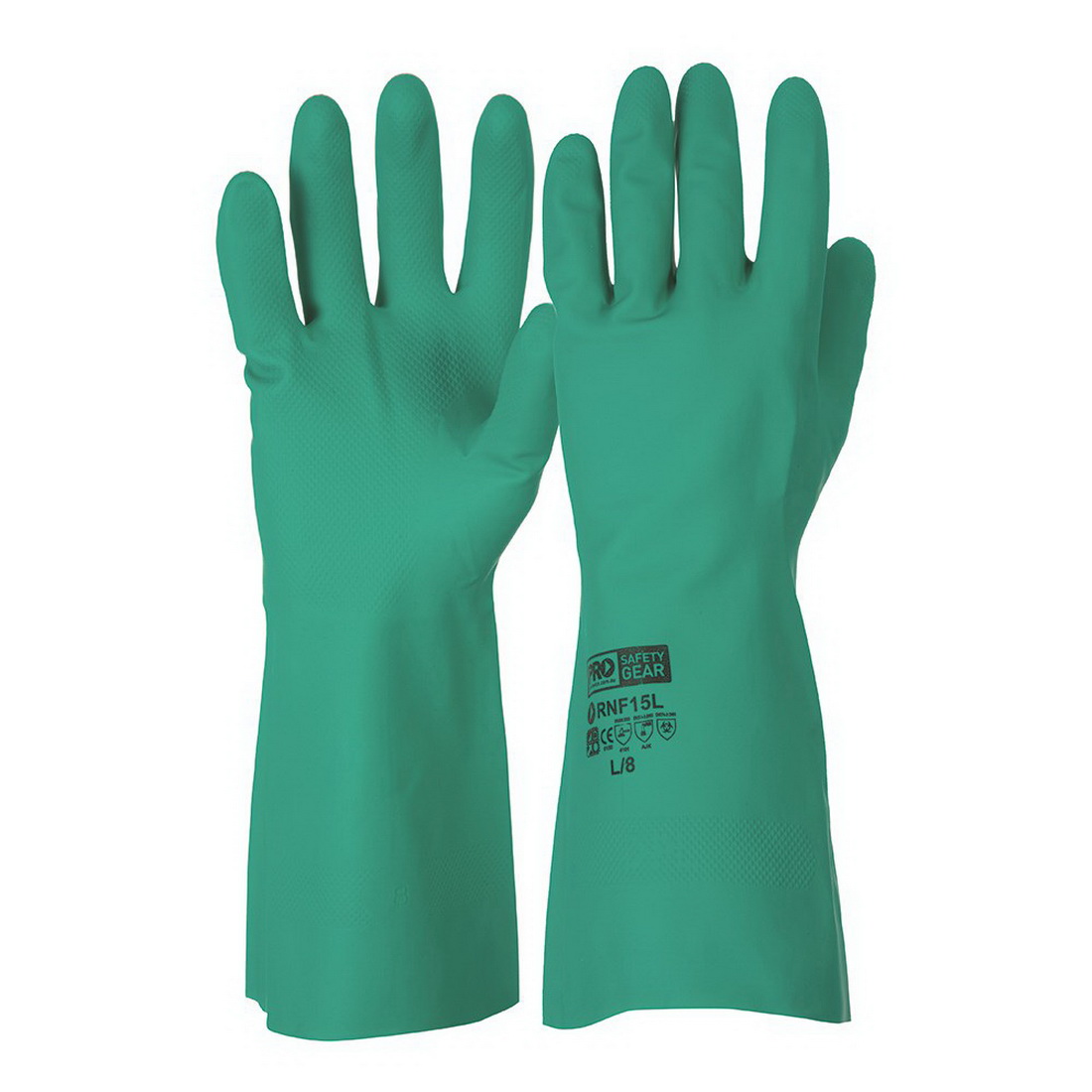 Chemical Resistant Gloves Nitrile Green 33cm Medium RNF15M Chemical Resistant Gloves Nitrile Green 33cm Medium RNF15M