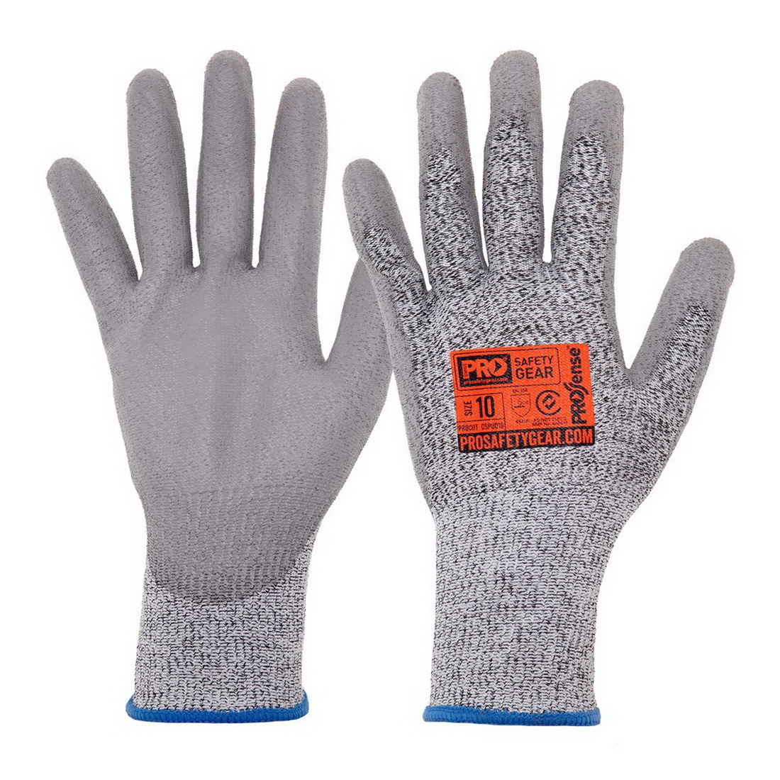 Prosense C5 Cut Resistant Gloves With PU Palm Grey/Black Prosense C5 Cut Resistant Gloves With PU Palm Grey/Black