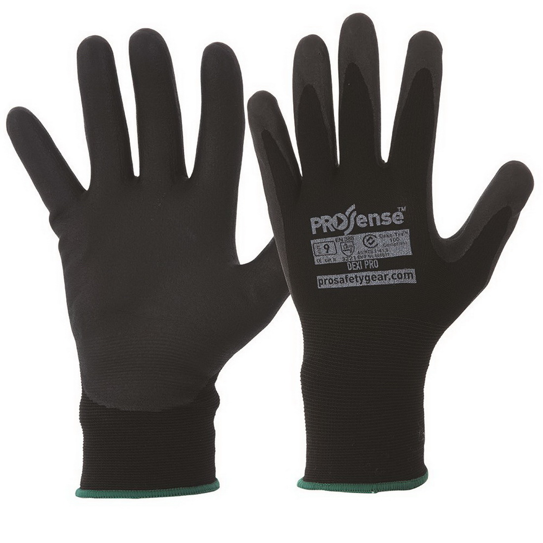 Prosense Synthetic Dipped Range Dexi-Pro Gloves Black Prosense Synthetic Dipped Range Dexi-Pro Gloves Black