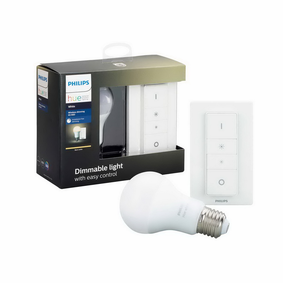 Hue 800lm 2700K A60 Smart Wireless Dimming Kit Warm White Hue 800lm 2700K A60 Smart Wireless Dimming Kit Warm White