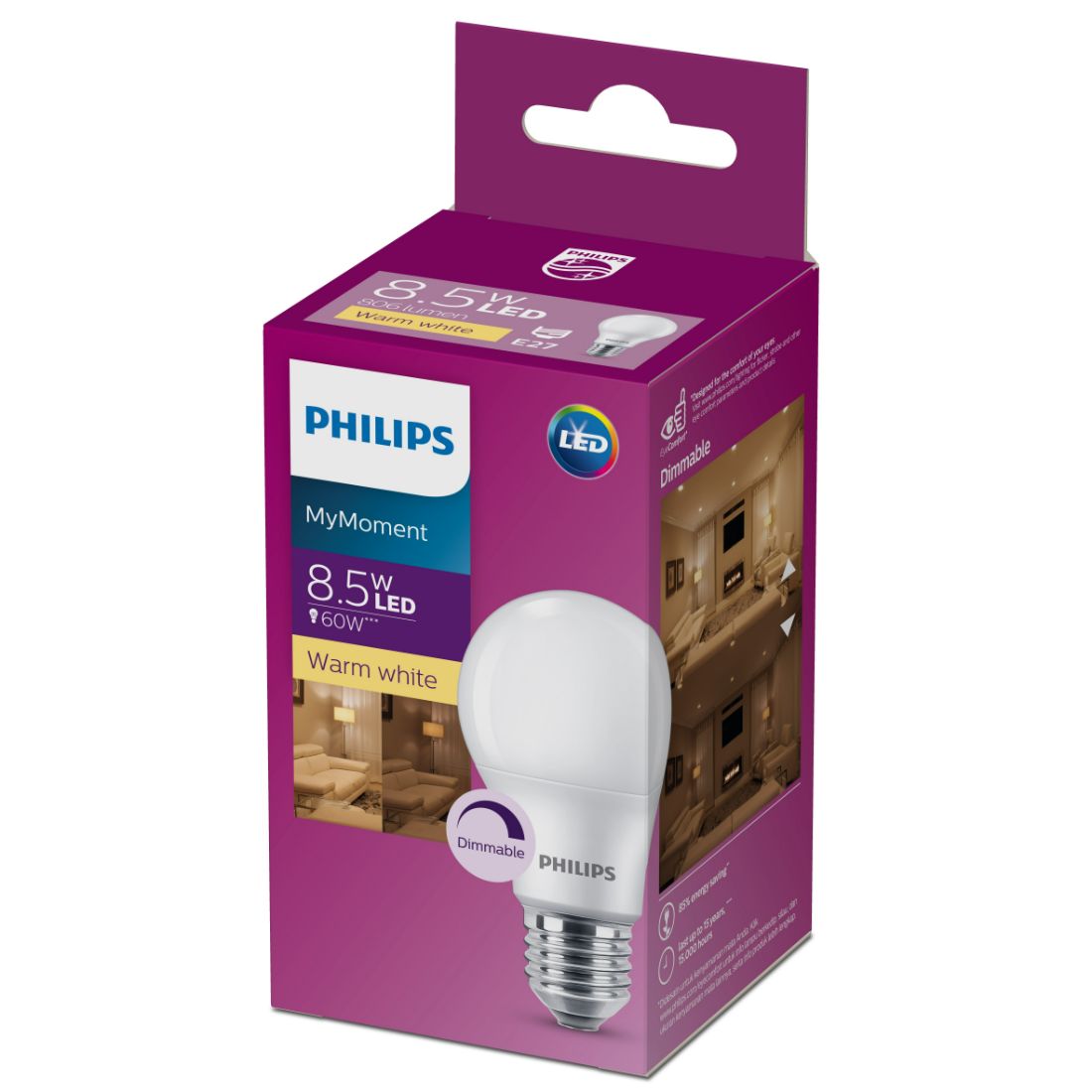 LED Frosted Light Bulb Dimmable 8.5W Warm Glow | PlaceMakers NZ