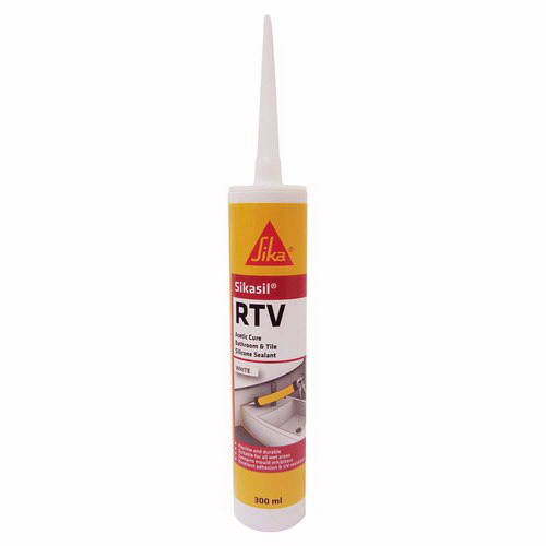 Sikasil RTV Glass and Ceramic Silicone Sealant White 300ml 448142 Sikasil RTV Glass and Ceramic Silicone Sealant White 300ml 448142