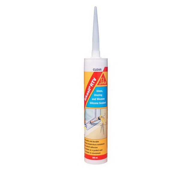 Sikasil RTV Glass and Ceramic Silicone Sealant Clear 300ml 448144 Sikasil RTV Glass and Ceramic Silicone Sealant Clear 300ml 448144