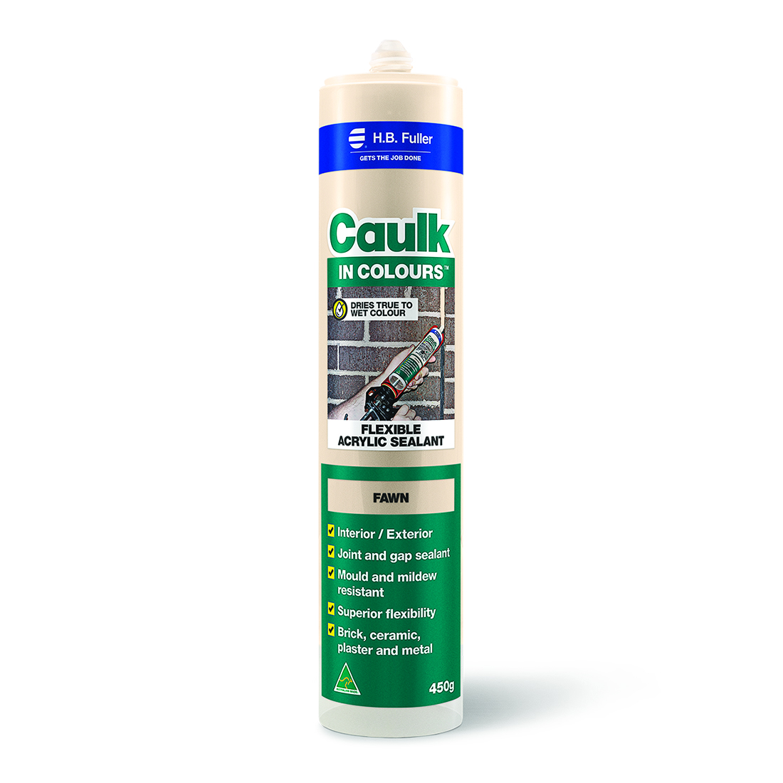Caulk In Colours 450g Flexible Acrylic Sealant Fawn Caulk In Colours 450g Flexible Acrylic Sealant Fawn